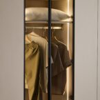 ארון דגם שירן - 6 דלתות סהרה גב בגוון עץ + תאורה