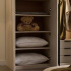 ארון דגם שירן - 6 דלתות סהרה גב בגוון עץ + תאורה