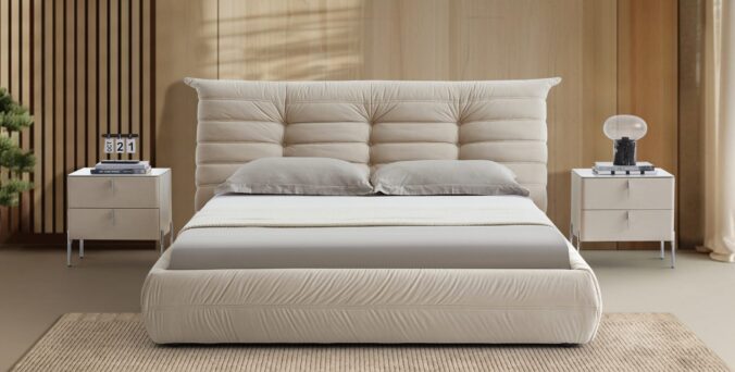 מיטה דגם אורלנדו - שמנת + מזרן מתנה