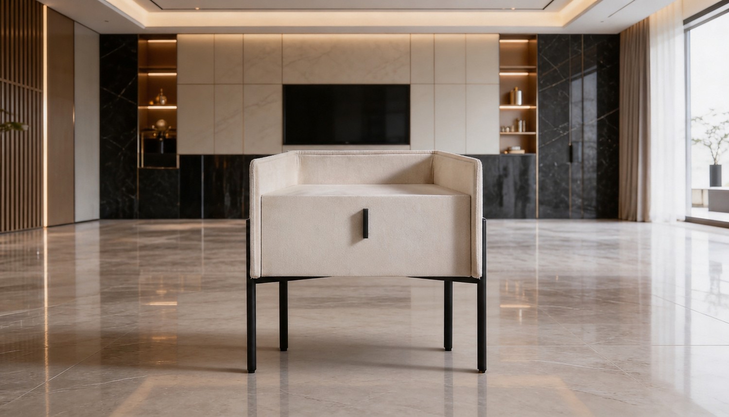 שידה דגם ריו - שמנת