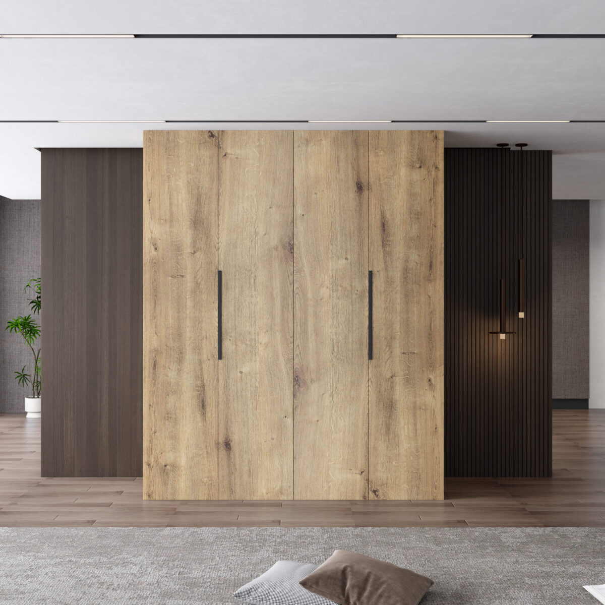 ארון דגם אסף - 4 דלתות גוון אלון