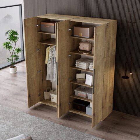 ארון דגם אסף - 4 דלתות גוון אלון