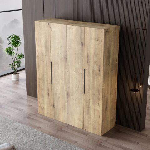 ארון דגם אסף - 4 דלתות גוון אלון