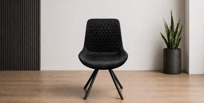 כיסא דגם בטון שחור