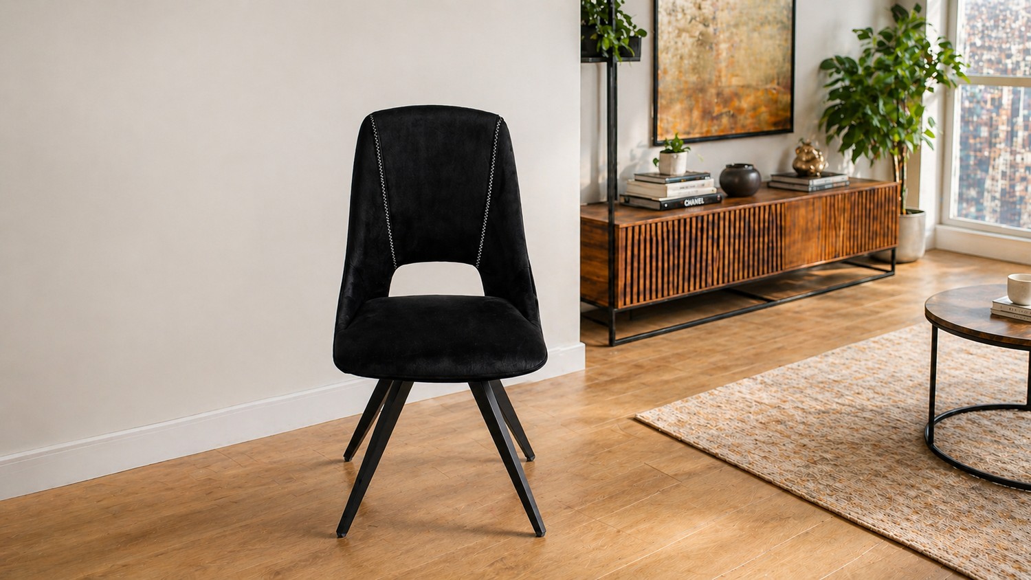 כיסא דגם יהלום שחור