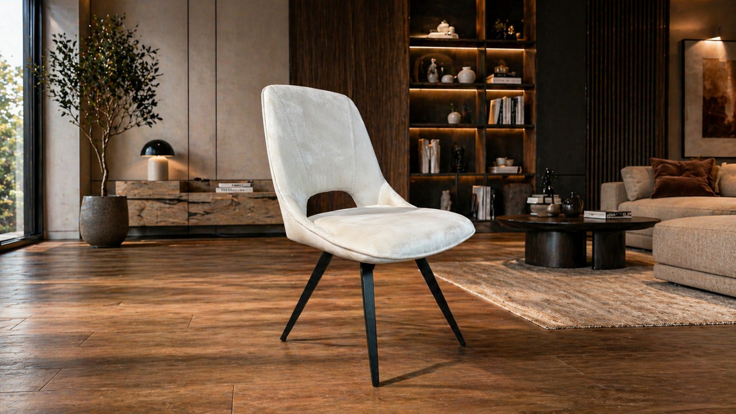 כיסא דגם יהלום שמנת