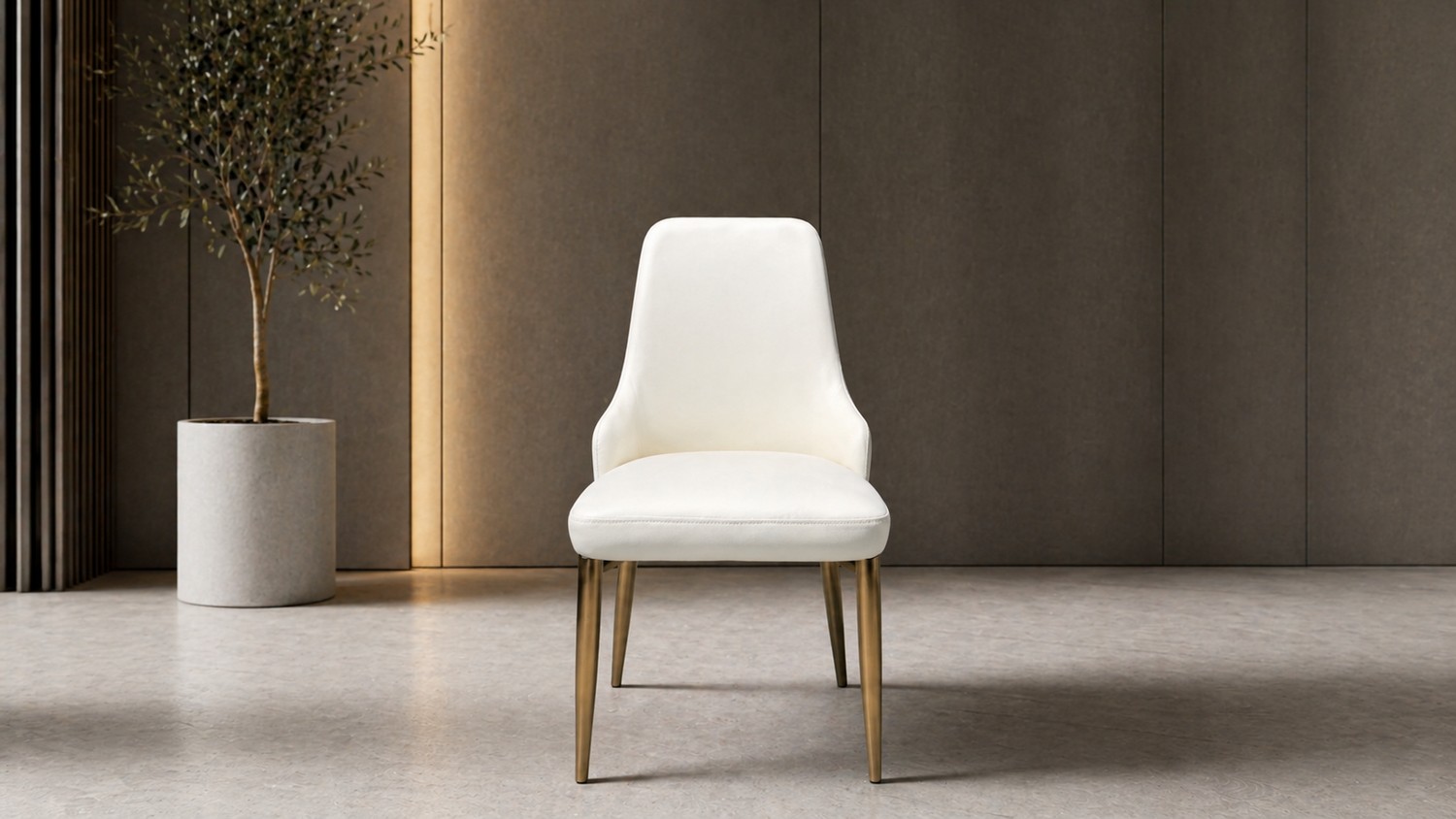 כיסא דגם לקסוס שמנת רגל זהב