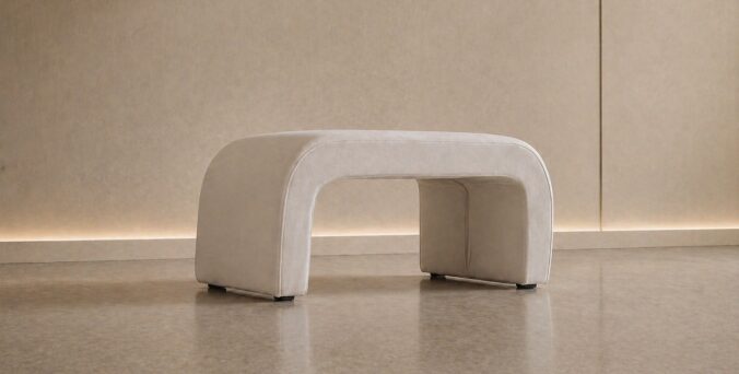 הדום קטיפה בגוון שמנת