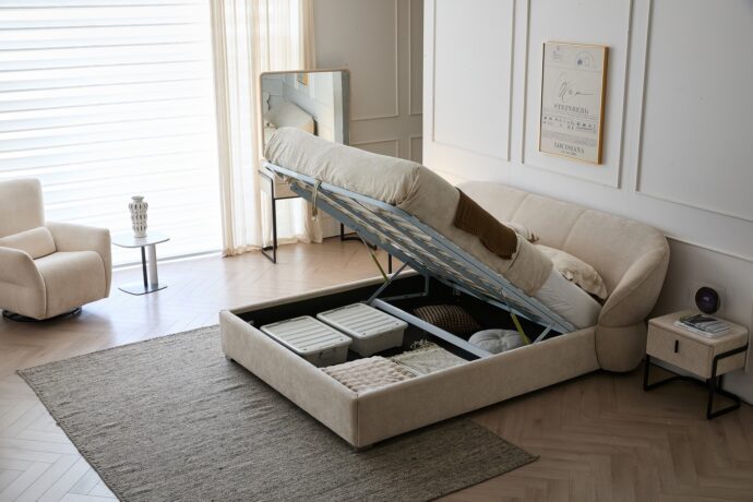 מיטה דגם סקיי - שמנת + מזרן מתנה