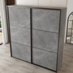 ארון הזזה דגם 'מאי' - שיש אפור 240/240 2 דלתות