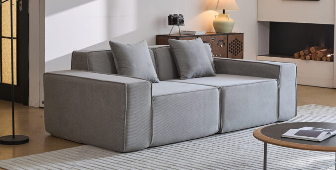 סלון דגם סימבה בגוון אפור 220 ס