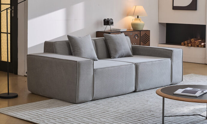 סלון דגם סימבה בגוון אפור 220 ס