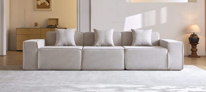 סלון דגם סימבה בגוון שמנת 300 ס