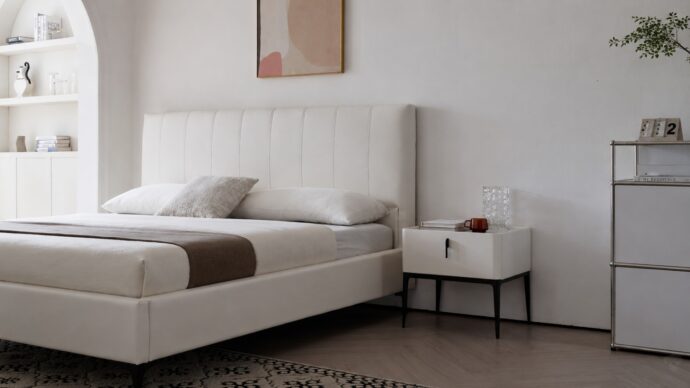 London model bed – white + free mattress