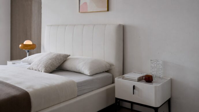 London model bed – white + free mattress