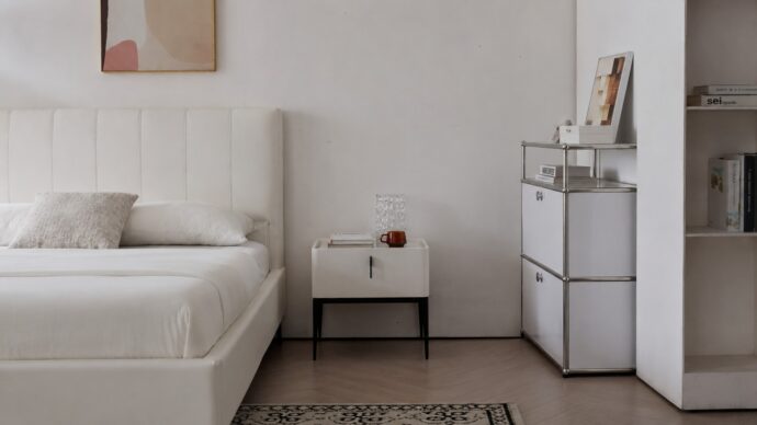 London model bed – white + free mattress