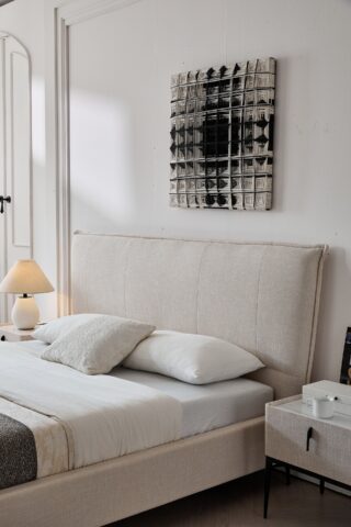 מיטה דגם מדריד – שמנת + מזרן מתנה