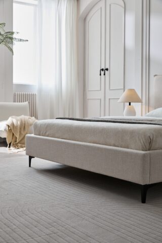 מיטה דגם מדריד – שמנת + מזרן מתנה