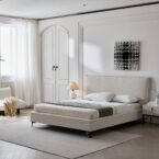 מיטה דגם מדריד – שמנת + מזרן מתנה