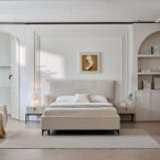 מיטה דגם מדריד – שמנת + ארגז מצעים ומזרן מתנה