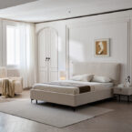 מיטה דגם מדריד – שמנת + ארגז מצעים ומזרן מתנה