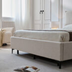 מיטה דגם מדריד – שמנת + ארגז מצעים ומזרן מתנה