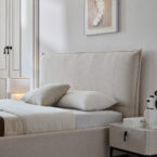 מיטה דגם מדריד – שמנת + ארגז מצעים ומזרן מתנה