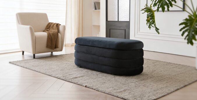 הדום מדריד בגוון שחור בד קטיפה