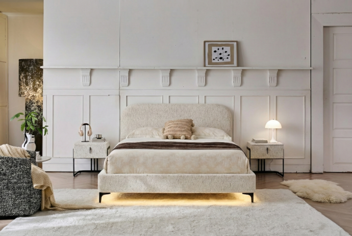 מיטה דגם סימפל - שמנת + מזרן מתנה