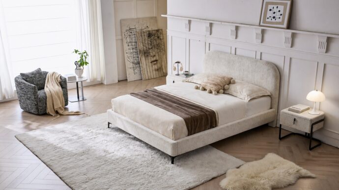 מיטה דגם סימפל - שמנת + מזרן מתנה