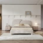 מיטה דגם רוני - שמנת בוקלה + מזרן במתנה