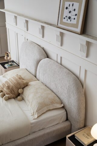 מיטה דגם רוני - שמנת בוקלה + מזרן במתנה