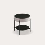 שידה דגם המילטון - בגוון שחור משולב לבן