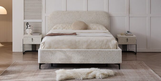 מיטה דגם סימפל - שמנת + ארגז מצעים ומזרן מתנה