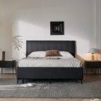 מיטה דגם לונדון – שחור + ארגז מצעים ומזרן מתנה