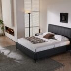 מיטה דגם לונדון – שחור + ארגז מצעים ומזרן מתנה