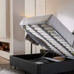 מיטה דגם לונדון – שחור + ארגז מצעים ומזרן מתנה