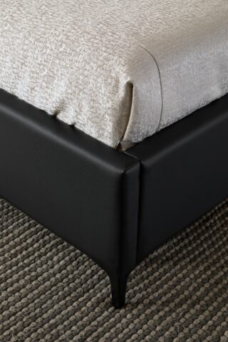 מיטה דגם לונדון – שחור + ארגז מצעים ומזרן מתנה