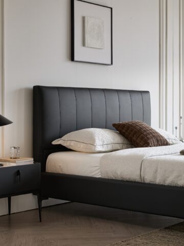 מיטה דגם לונדון – שחור + מזרן מתנה