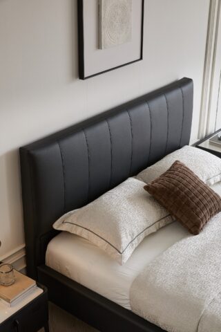 מיטה דגם לונדון – שחור + מזרן מתנה
