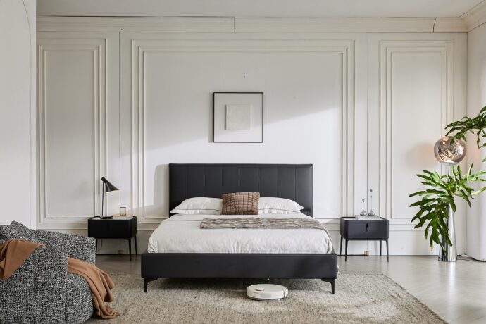 מיטה דגם לונדון – שחור + מזרן מתנה