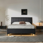 מיטה דגם לונדון – שחור + ארגז מצעים ומזרן מתנה