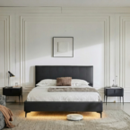 מיטה דגם לונדון – שחור + מזרן מתנה