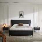 מיטה דגם מדריד – שחור + ארגז מצעים ומזרן מתנה