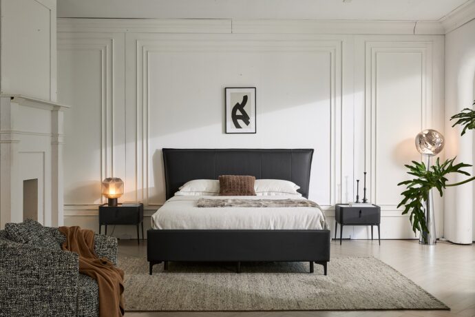 מיטה דגם מדריד – שחור + ארגז מצעים ומזרן מתנה