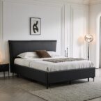 מיטה דגם מדריד – שחור + ארגז מצעים ומזרן מתנה