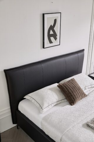 מיטה דגם מדריד – שחור + ארגז מצעים ומזרן מתנה