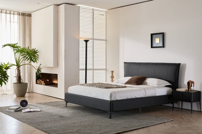 מיטה דגם מדריד – שחור + מזרן מתנה