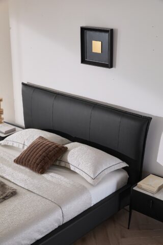 מיטה דגם מדריד – שחור + מזרן מתנה