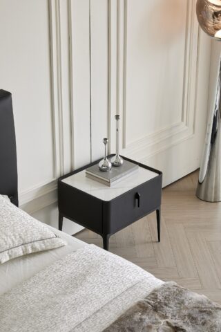 מיטה דגם לונדון – שחור + מזרן מתנה